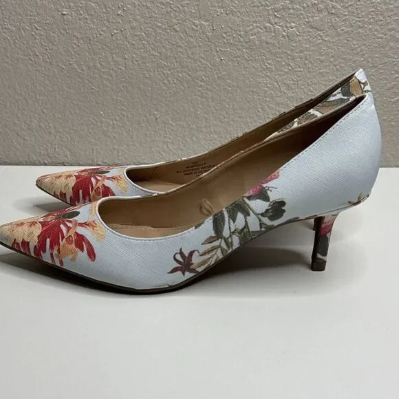 Marc Fisher Arlene Pointy Toe Pumps Kitten Heels Floral Shoes Size 6 - Picture 5 of 9